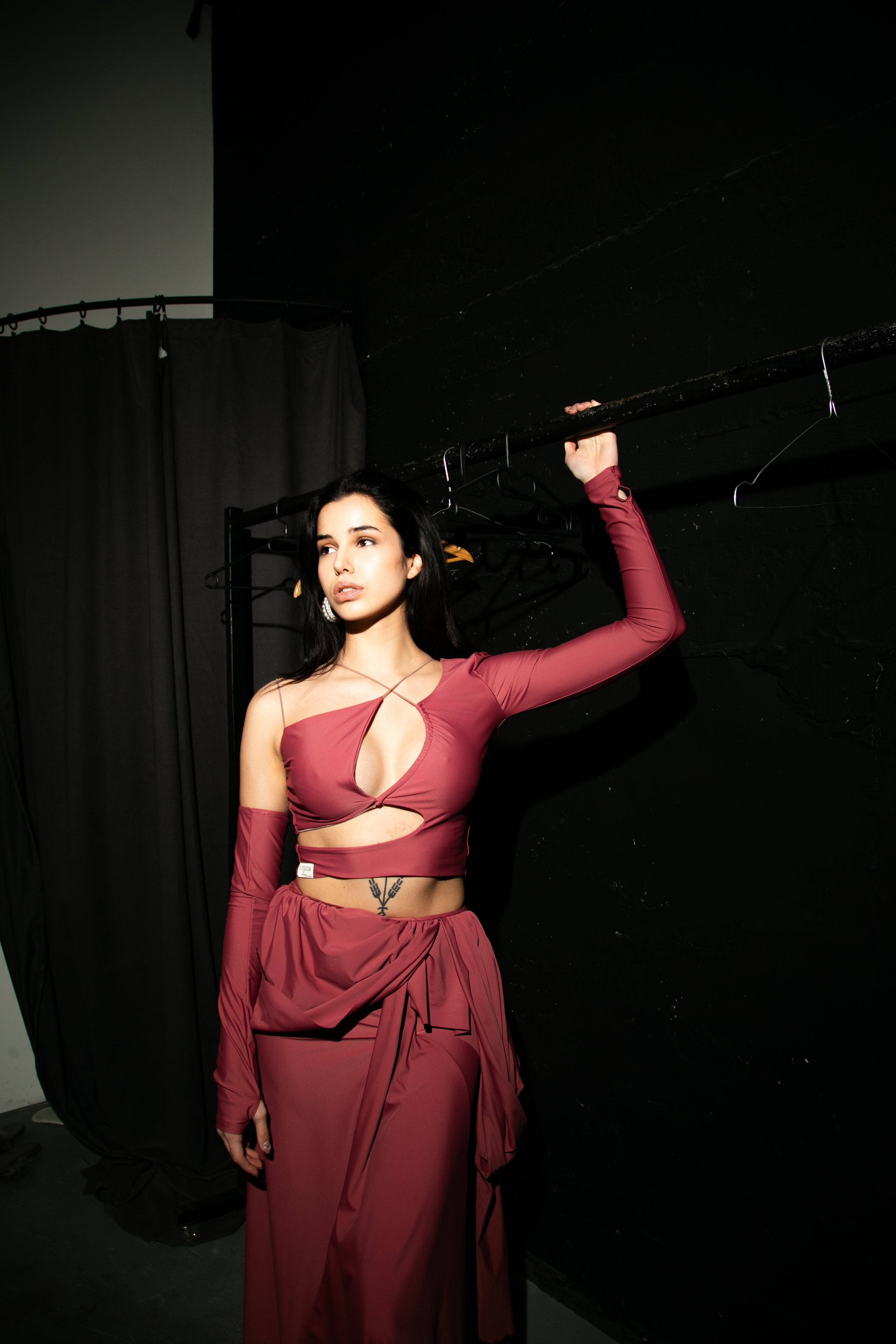 Edgy chic cut-out Top